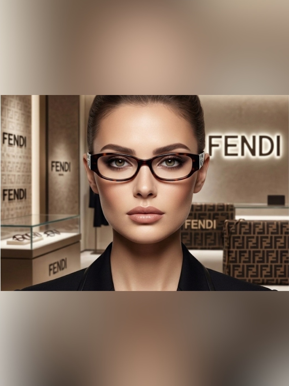 Authentic FENDI luxury designer vintage prescription eyeglasses frames